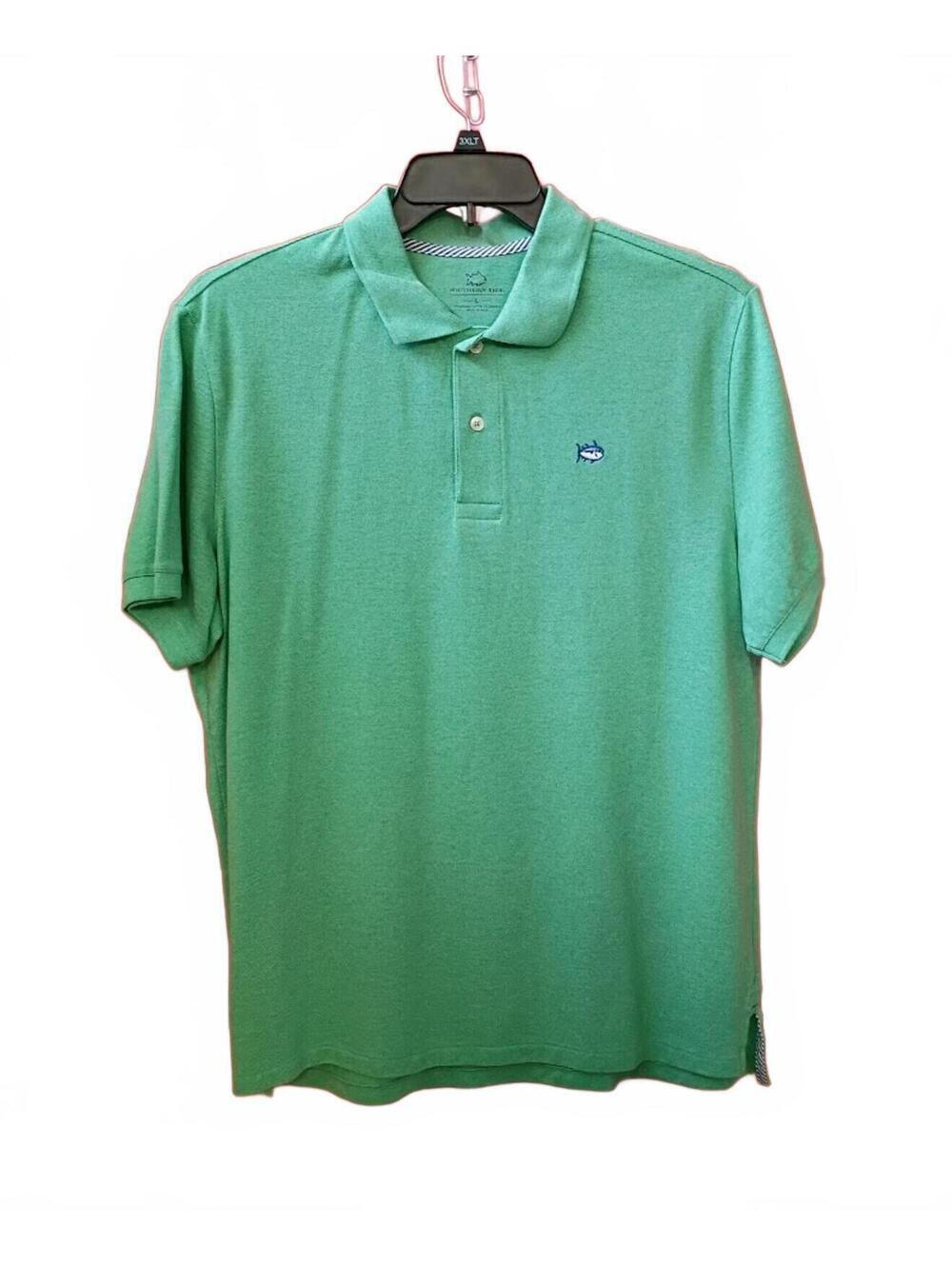 Southern Tide Green Short Sleeve Polo Shirt Size L